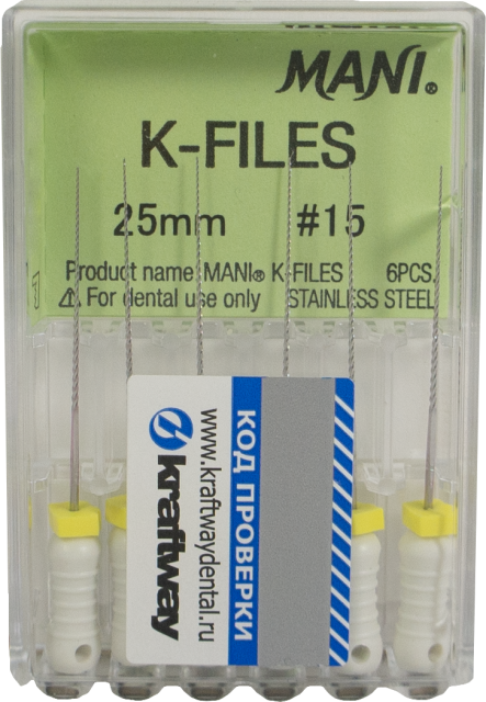 К-Файл / K-Files №15, 25мм, (6шт), Mani / Япония